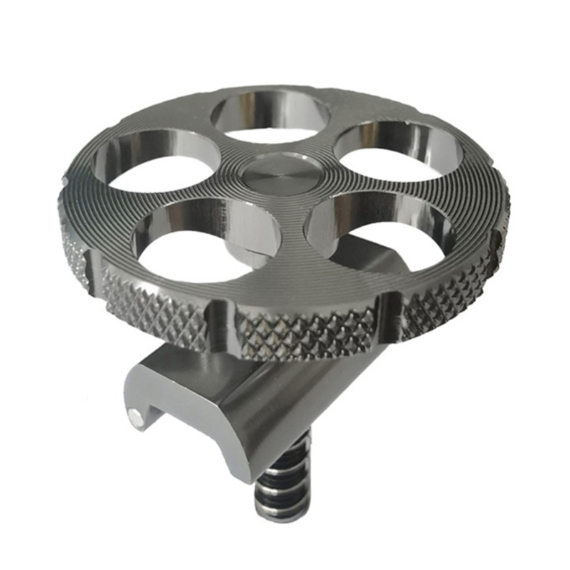 Magnetic Hinge Clamp Plate for Brompton, Anodized Button,Black Gold Red Silver Titanium,Diamond Grade G99D: Titanium