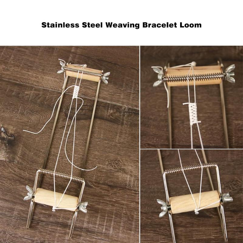 Gør-det-selv metal vævning strikning beading vævesæt armbånd smykker lave maskine til smykker armbånd håndlavet værktøj