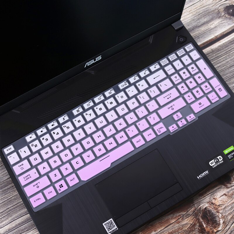 Gaming Laptop For ASUS TUF Gaming F15 FX506LH FX506LI FX506IV FX506 / Asus TUF F17 FX706LI FX706 FA706 Keyboard Cover Protector: Gradual purple