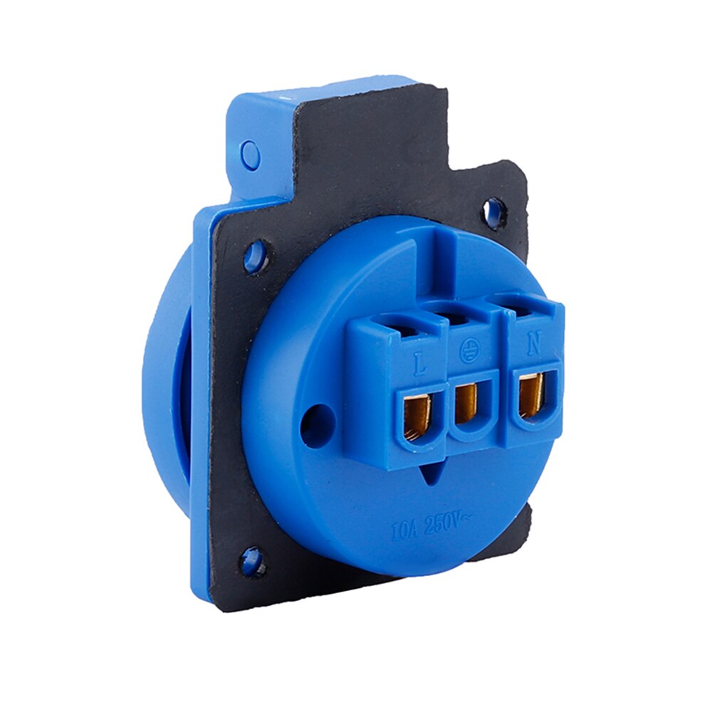 Five-hole Industrial Outlet 10A Waterproof Outlet IP54 250V Concealed Wall Outlet for Industrial: Default Title
