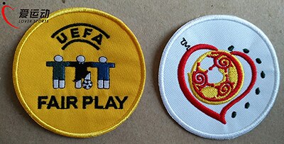 Euro 1996 2000 2004 Fair Play Football badge Set Embroidered Iron on Soccer badge: EURO 2004