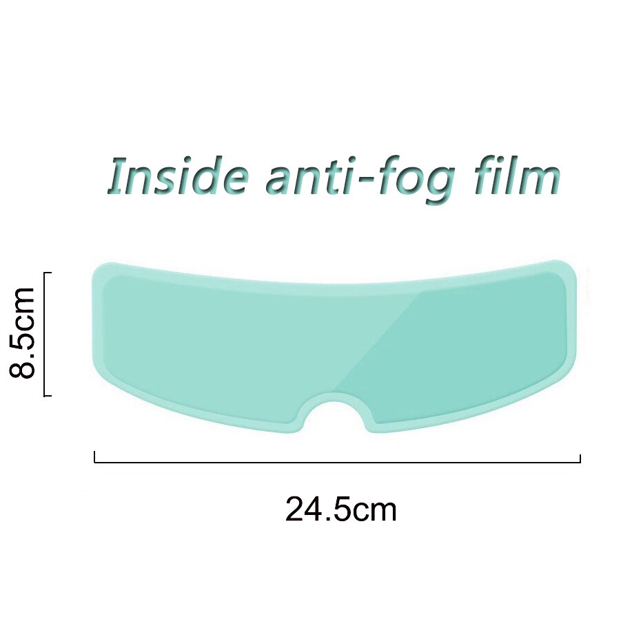 Film autocollant Anti-buée pour casque de moto, 24.5x8.5cm, autocollant intérieur et extérieur, revêtement Nano Durable: anti-fog film 1