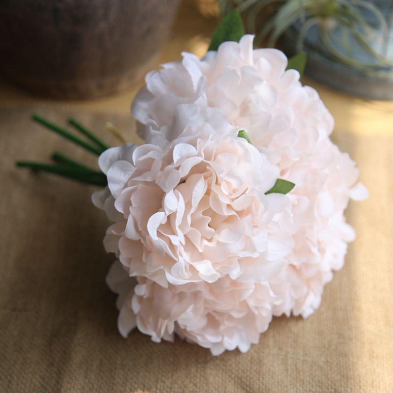 5 Heads/bunch Peony artificial flower Bouquet Wedding Decoration Silk Flower Valentine's Day Party home DIY Decoration Crafts: 03