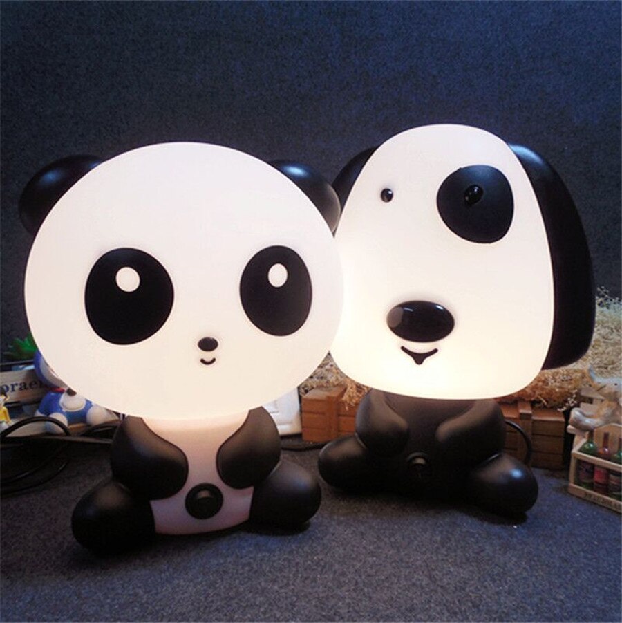 Schattige panda hond beer cartoon nachtlampje 3d dierenlamp kinderkamer speelgoed slaapkamer nachtkastje decoratie lamp