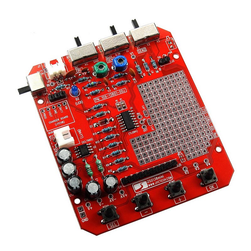 Dso 138 mini digitale oscilloscoop kit, doe-het-zelf, leerzaam, zakformaat
