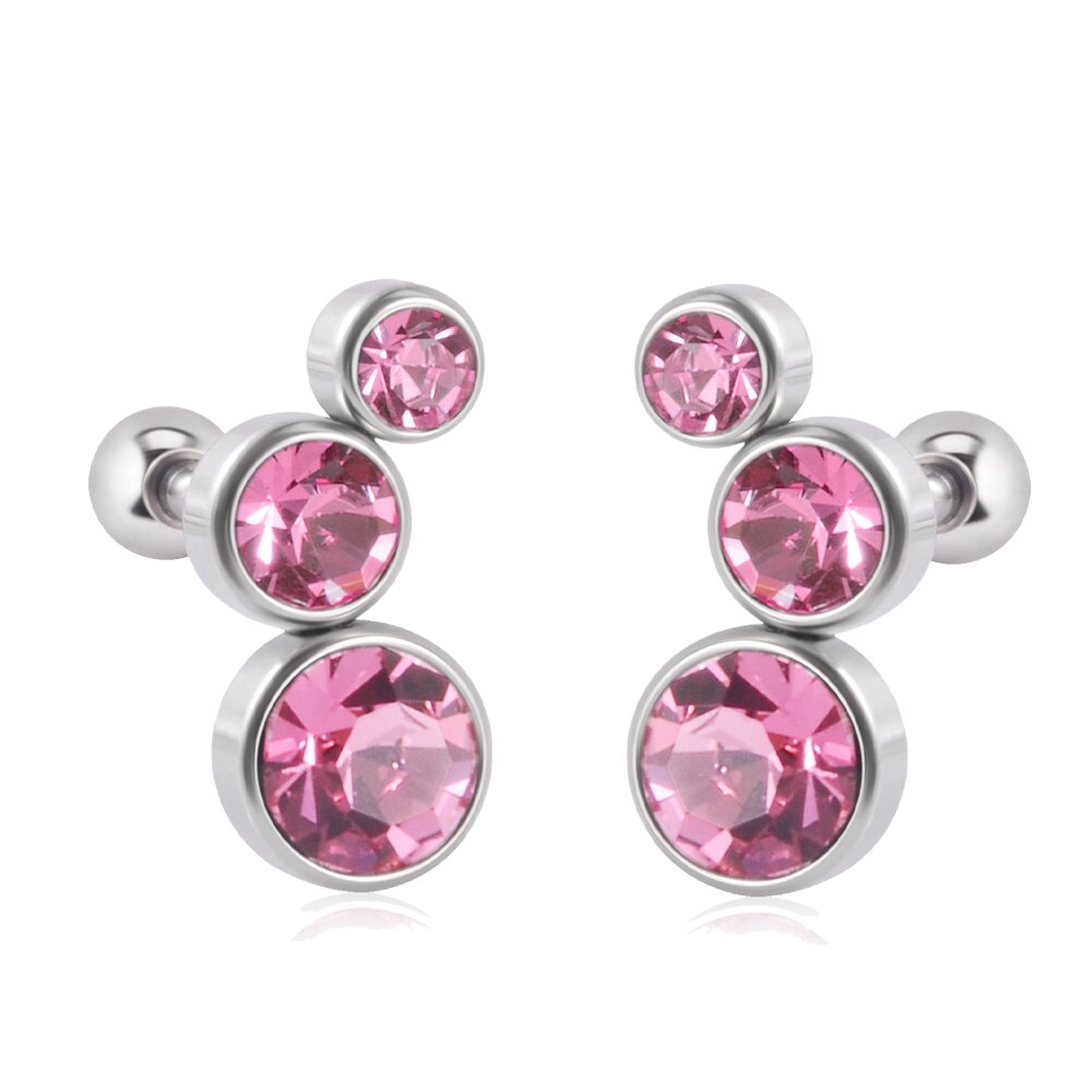 2 PZ 361 Acciaio Chirurgico di Cristallo dell'orecchio Trago Cartilagine Orecchini 16G Tre Zircone Lobo elica Daith Orecchino Penetranti Gioielli per Il Corpo: Oro-colore