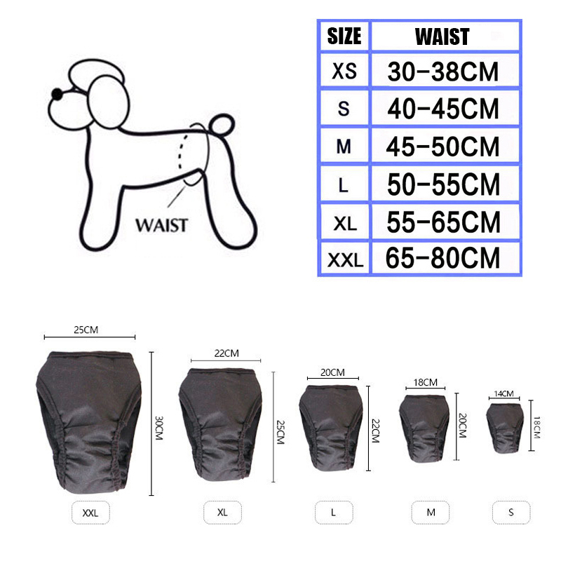 Hond Fysiologische Broek S-XXL Luier Sanitaire Wasbare Vrouwelijke Hond Shorts Slipje Menstruatie Ondergoed Slips Jumpsuit Voor Hond