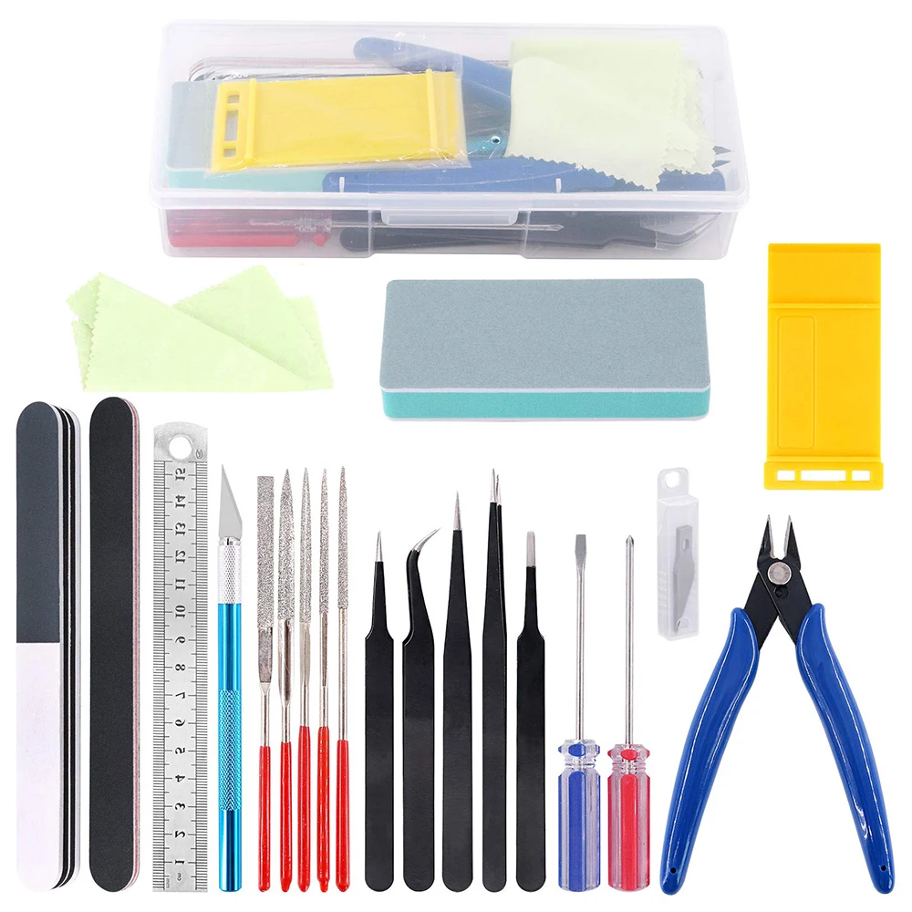 Kit de herramientas de impresora 3D de varios modelos, cuchillo de recorte, raspador, aguja de limpieza, pinzas, alicates, Kit de desbarbado, herramientas de impresión 3D DIY