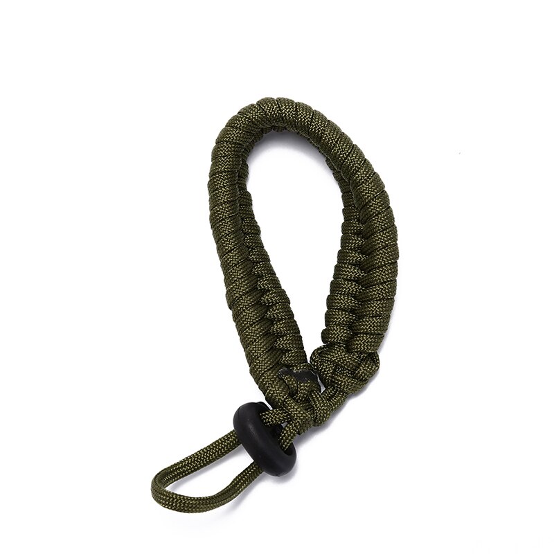 Verstelbare Sterke Camera Verstelbare Pols Lanyard Strap Grip Weave Cord Voor Para Koord DSLR: army green