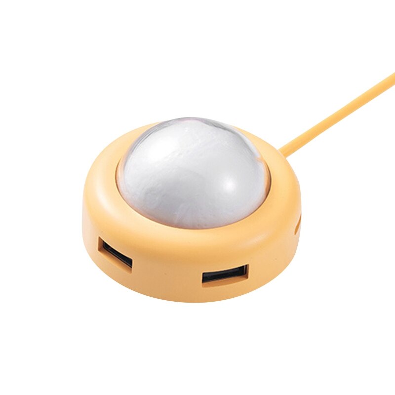 USB Hub 4 Ports Splitter Adapter Multi-Port Cute Light Hub Charger Extender for PC Laptop Phone USB Flash Disk: yellow