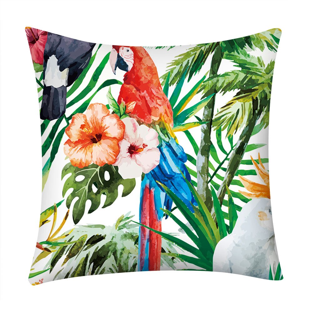Plant Bloem Afdrukken Kussensloop Kamer Decoratie Accessoires Polyester Sofa Auto Kussenhoes Home Decor Decoratieve Kussenslopen: B