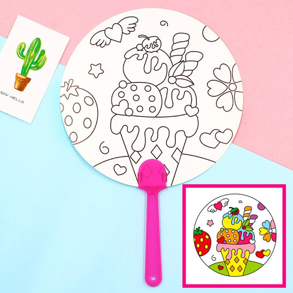 Juguetes De Grafiti de manualidades para niños, abanico de pintura con Borrador de línea, , multicolor, arte Hecho A Mano, artesanía, para niños: 03