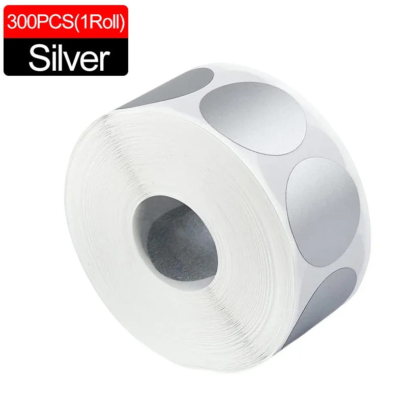 300 Stück Rubbelaufkleber, runde Form, Etiketten, Aufkleber, Gold, Silber, DIY, handgefertigt, für Spiel, Rubbelaufkleber, Etiketten, Partyzubehör: Licht Grün
