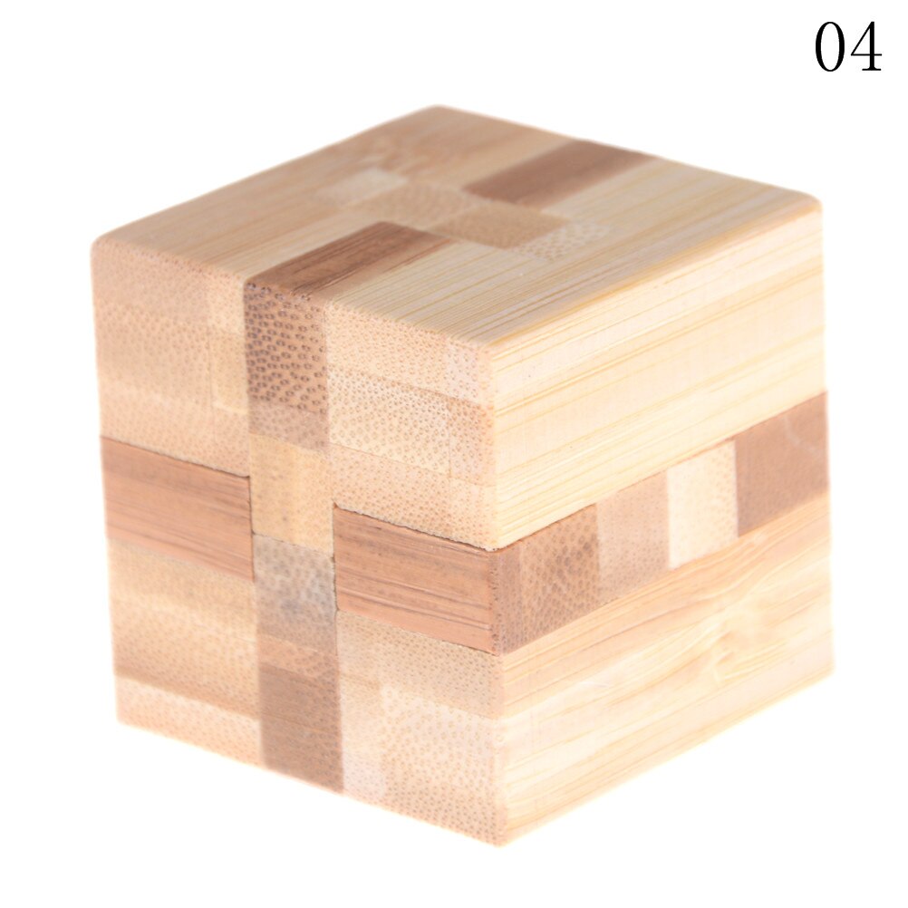 Kong Ming Luban Lock Kids Children 3D Handmade Wooden Toy Adult Intellectual Brain Tease Game Puzzle: A4