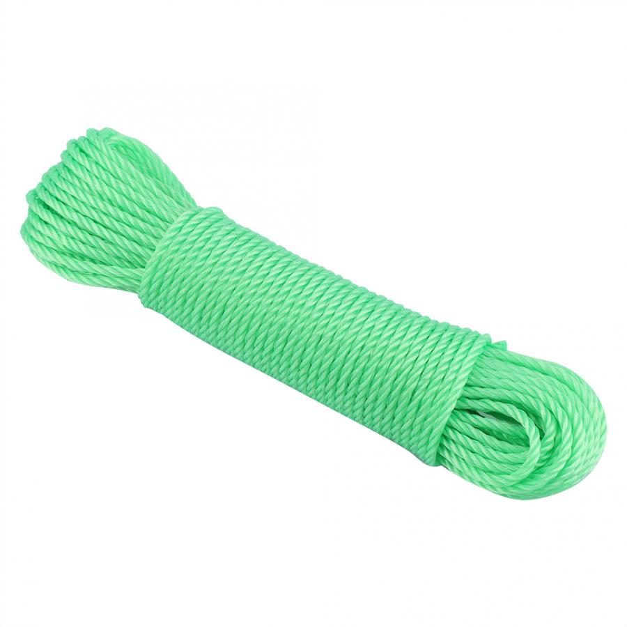 20m Long Colored Nylon Rope Drying Clothes Hangers Washing Lines Cord Clothesline for Camping Outdoors Garden Travel Supplies