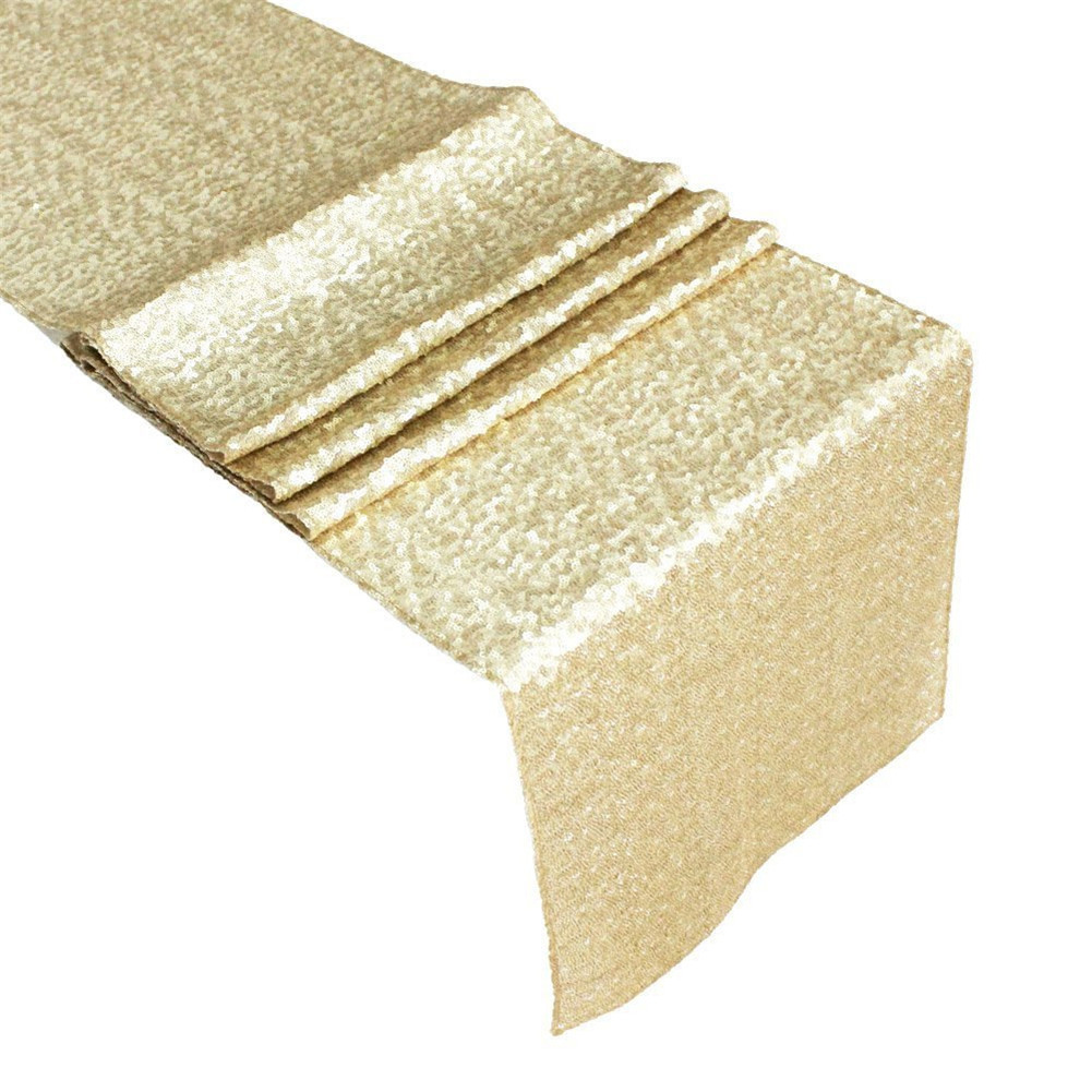 Glitter Pailletten Tafelkleed Stofdicht Rechthoekige Tafelkleed voor Thuis Bruiloft Decor LBShipping: Gold