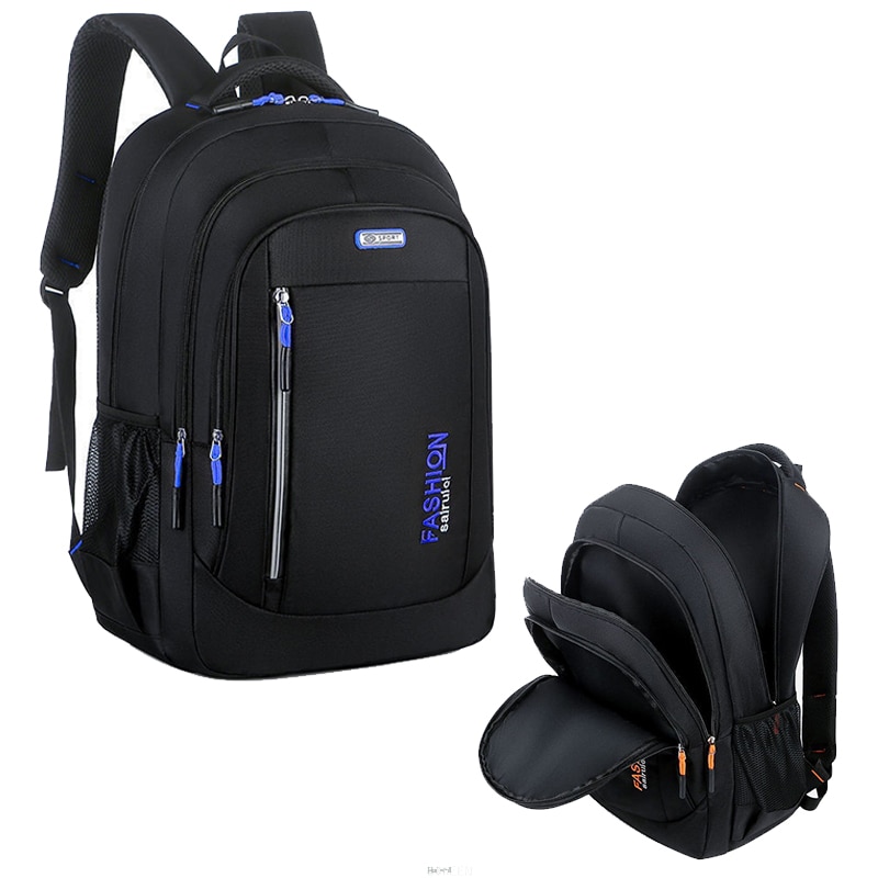 Grande capacidade dos homens mochila para meninos adolescentes sacos de escola náilon bolso multifuncional estudante volta pacote masculino 2021
