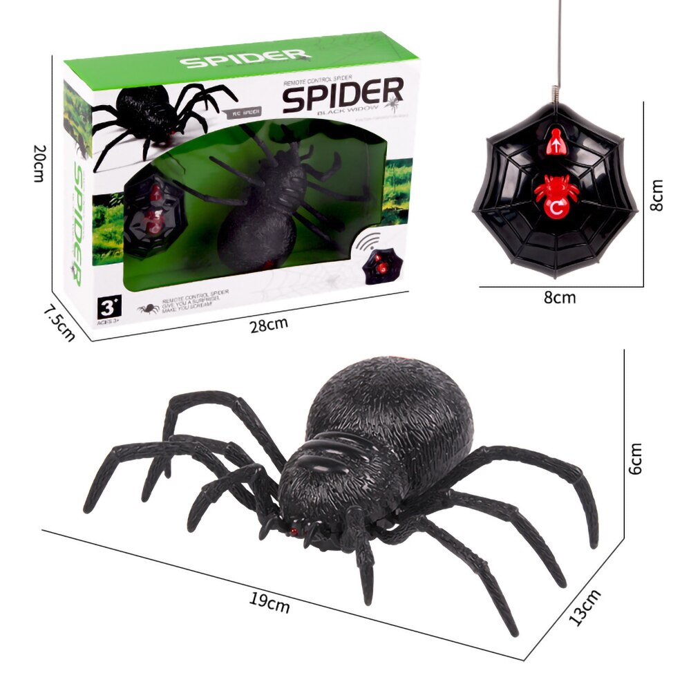 Sjov legetøj halloween fjernbetjening joke spil sjovt stressaflastende legetøj rædsel edderkop sensorisk fidget skræmme legetøj seje ting