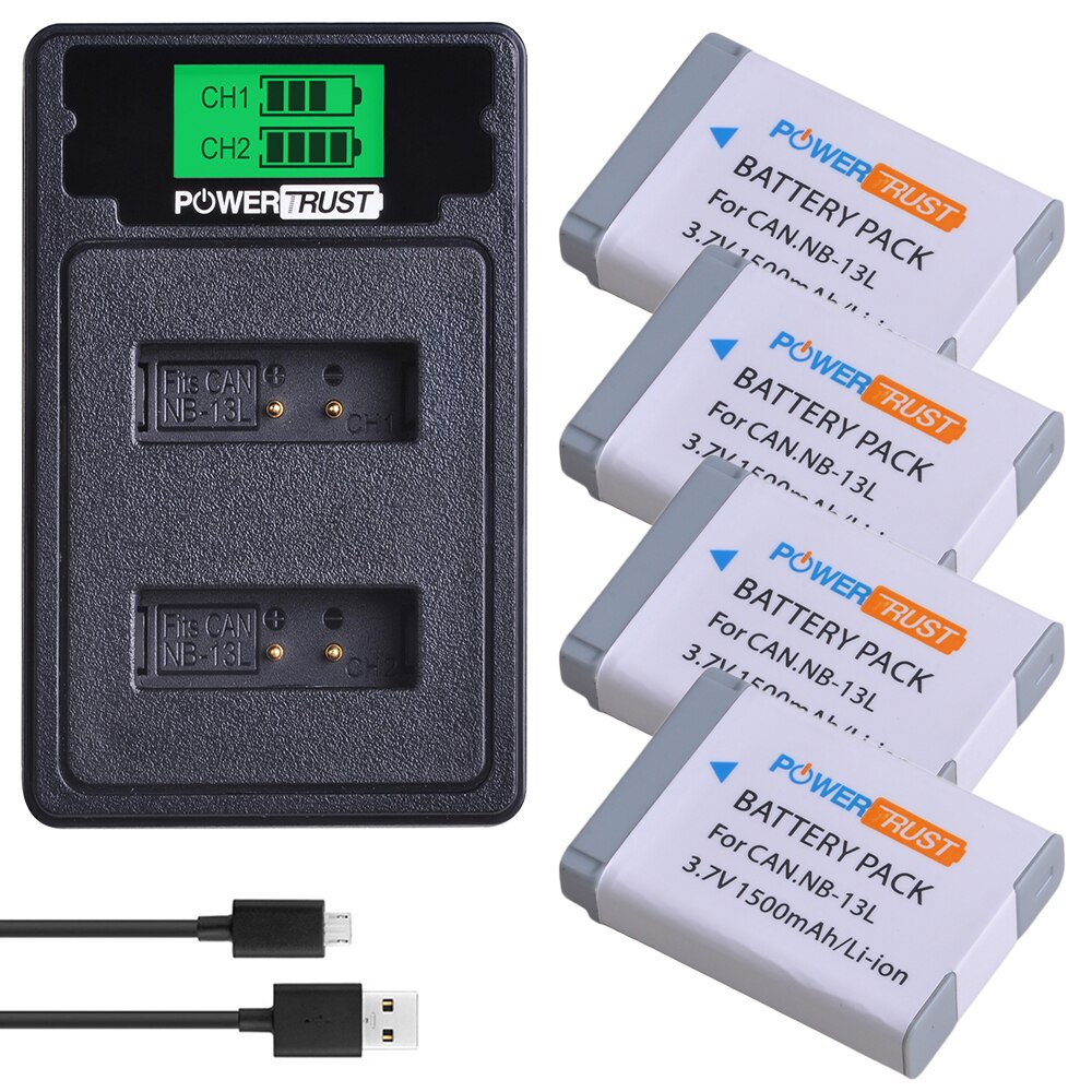 Batterie NB13L NB-13L pour Canon PowerShot G5X, G7X, G9X, G7X Mark II, SX620 HS, SX720 HS, SX730 HS, G9X Mark II, SX740 HS