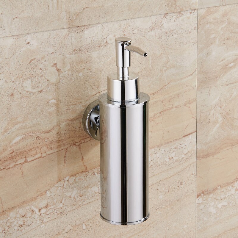 Liquid Soap Dispenser Chrome Black 304 Stainless Steel Soap Dispenser Wall Mounted Bathroom Hand Wash Soap Dispenser: Chrome