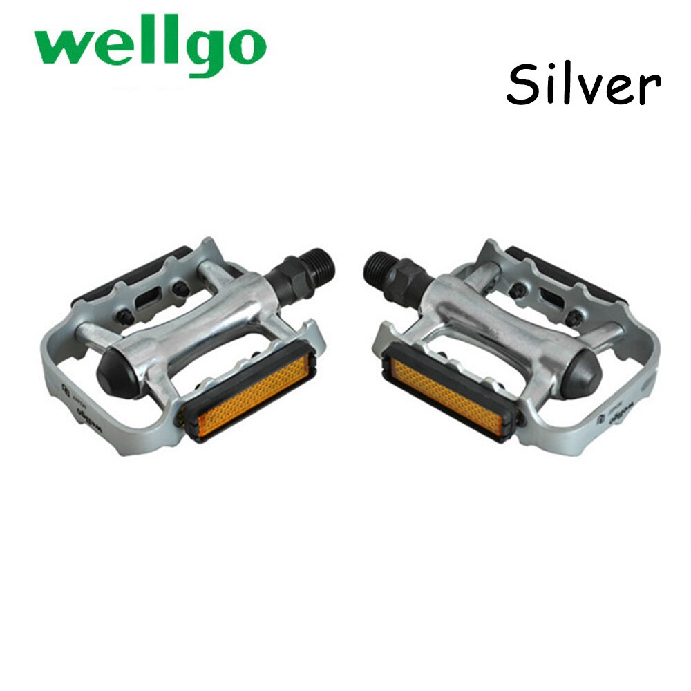 WELLGO Ultralight pedały łożyskowe M248 pedał rowerowy akcesoria MTB M248DU zatrzymać aluminium czarny srebrny wioślarz górski części