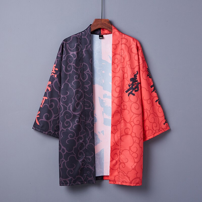 Japansk kimono kofta herrskjorta asiatisk streetwear japansk dräkt kimonos harakuju samurai kostym herr & #39 ;s haori yukata 31208