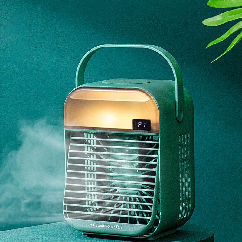 Home Appliances Air Conditioner Cooler Fan Humidifier Handheld Portable Rechargeable Cool Mist Water Diffuser Fan for Office Car