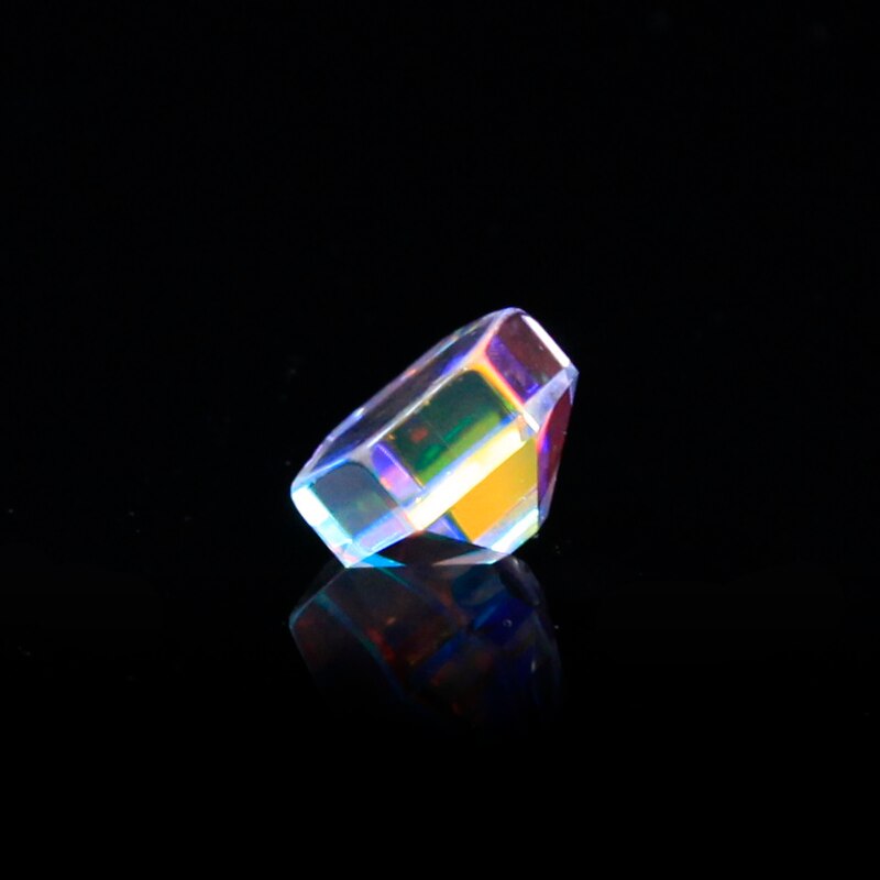 Dichroic Prism Six-Sided Bright Light X-Cube Stained Glass Prisms Crafts for Decoration Polyhedron Glass prism