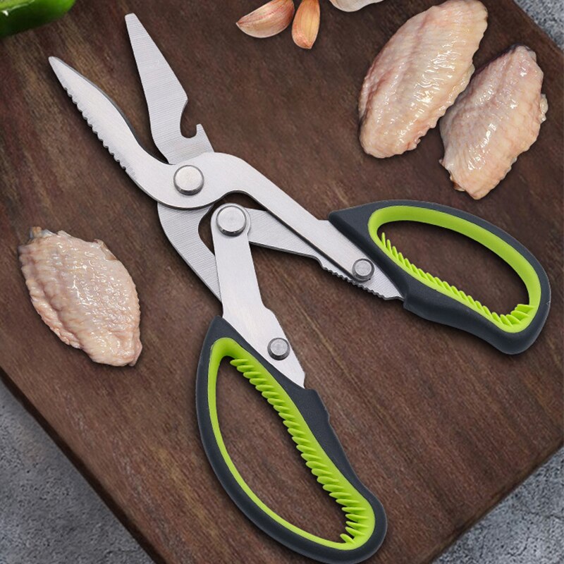 Kitchen Scissors 6 In Heavy Duty Curved Multifunctional Chicken Bone Scissors for Food Vegetable Fishing Cooking Knife