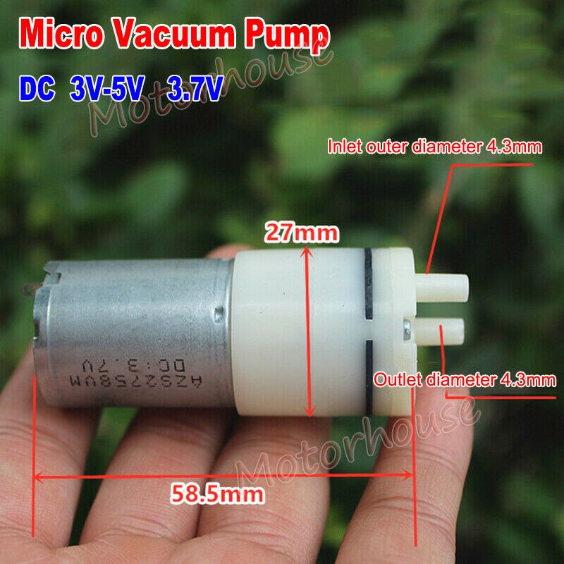 Dc 3v-5v 3.7v mini micro vacuümpomp 370 motor luchtpomp negatieve druk pomp