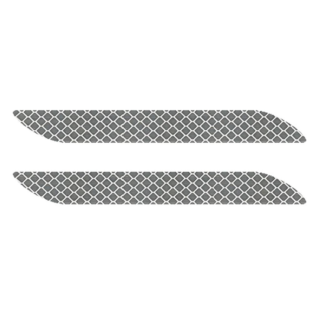 Autocollant réfléchissant universel pour voiture, 2 pièces, Paster d&#39;avertissement de sécurité, décoratif pour barre arrière de voiture résistant à l&#39;eau pour les besoins de sécurité routière: Sliver