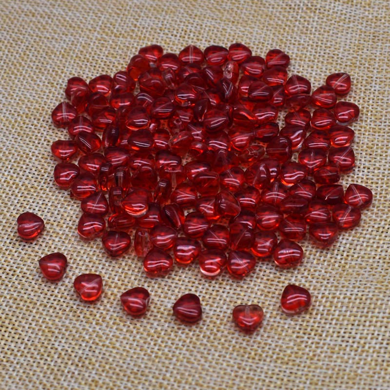 8mm 30/60 kristallen glazen kralen in de vorm van een hartje voor het maken van sieraden, doe-het-zelf kettingen, handgemaakte knutselwerkjes, tsjechische glazen losse tussenkralen