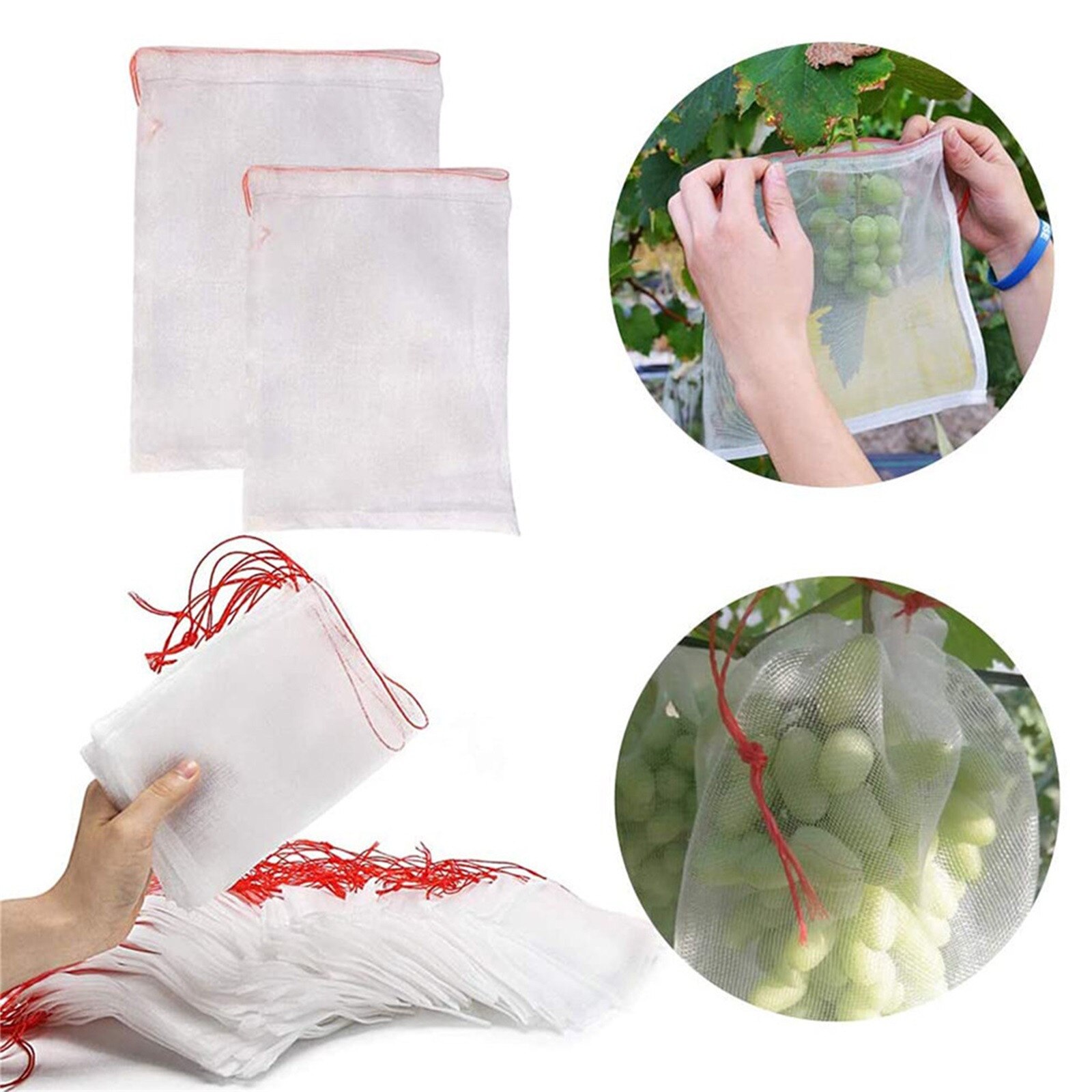 Netting Bags Garden Fruit Barrier Cover Bags for Grape Fig Flower Seed Vegetable Protection from Insect Mosquito Bug Garden Tool