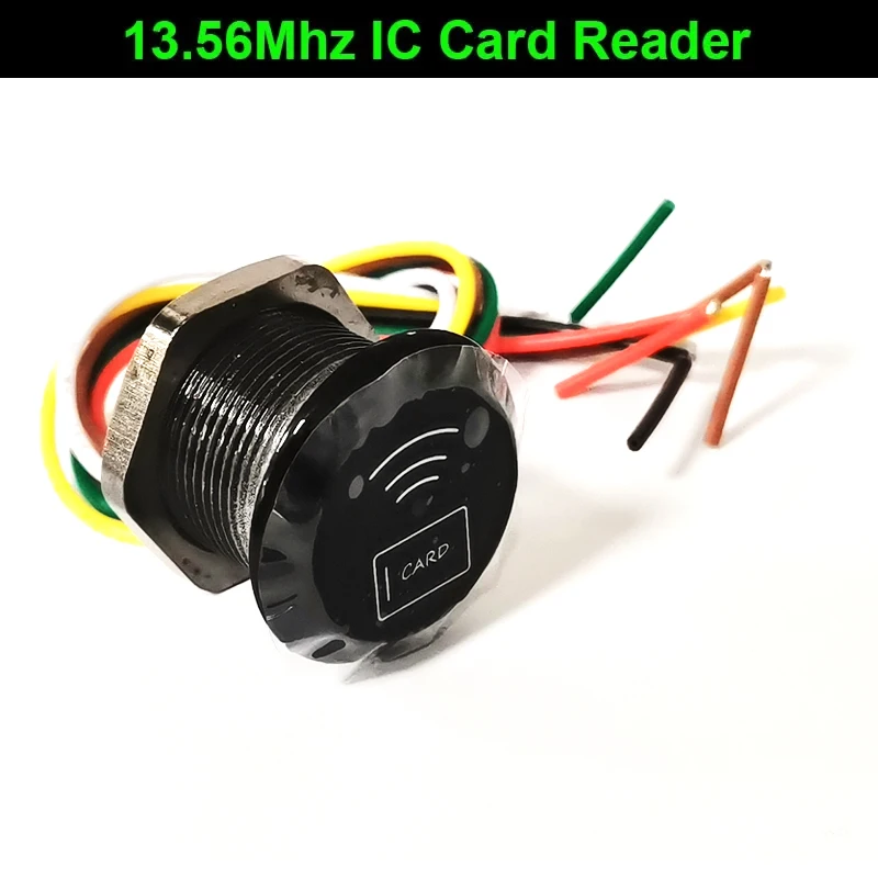 Mini lector de tarjetas de proximidad RFID IP65 impermeable 125KHZ 13,56 MHz lector de tarjetas RFID Wiegand26/34 para sistema de Control de acceso: Verde