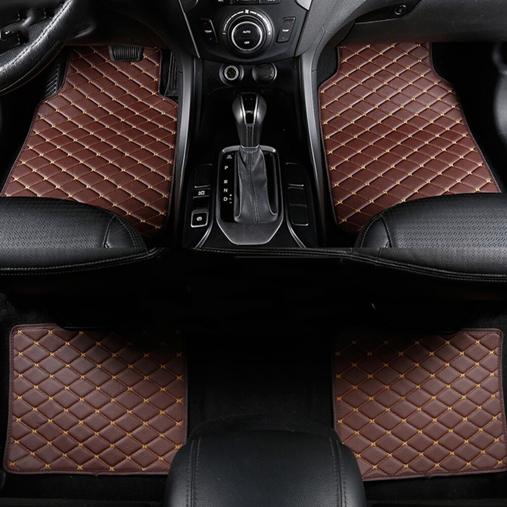 Universal Car Floor Mats Front & Rear Carpet Universal Auto Mat All Weather Waterproof For Car Truck SUV