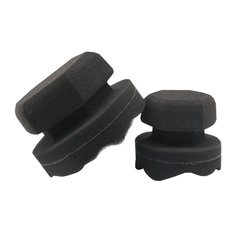 Car Wax Polishing Sponge Hexagonal Grip Applicator Hand Tire Wax Sponge High Density Sponge Car Cleaning Car Wash Tire Cleaner