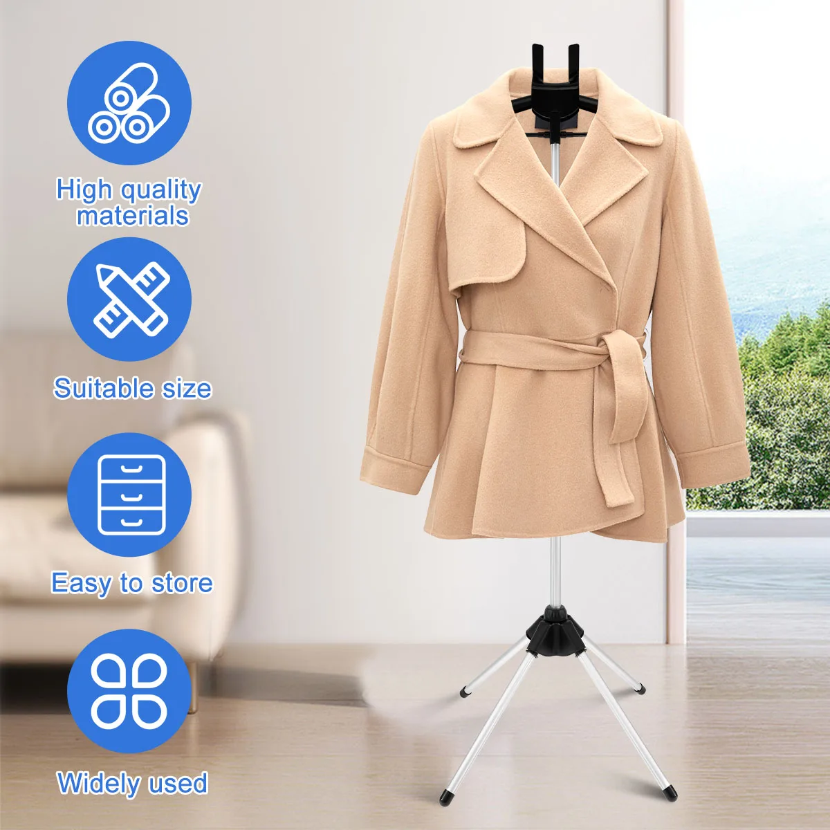 Iron Steam Stand Set with Hand-held Ironing Board Heavy-Duty Handheld Garment Steamer Rack Adjustable Standing Ironing