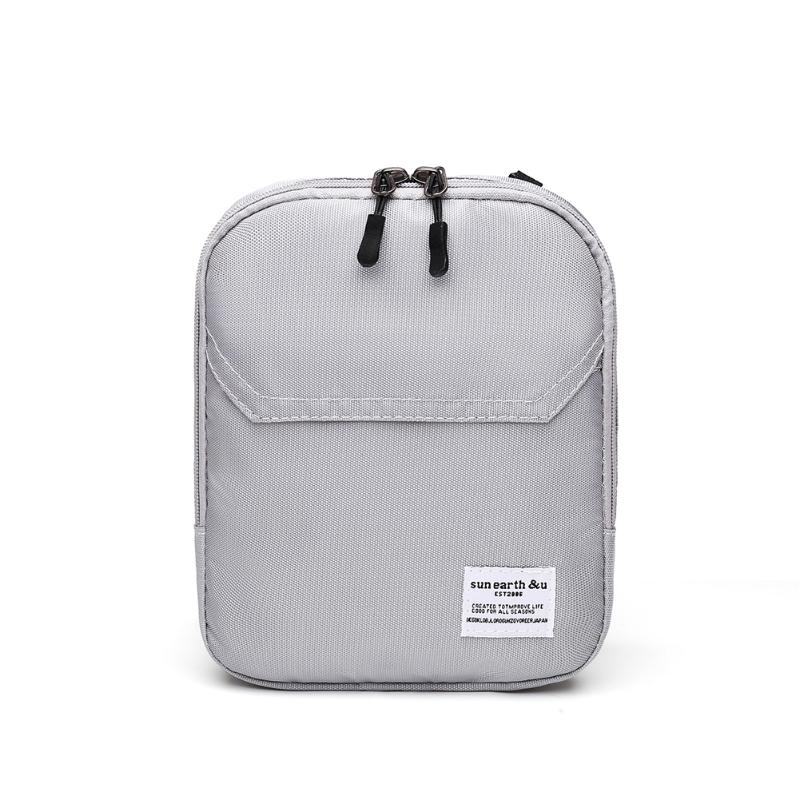Nylon messenger bag casual business solid schouder crossbody handtas crossbody tas canvas messenger bag: Grijs