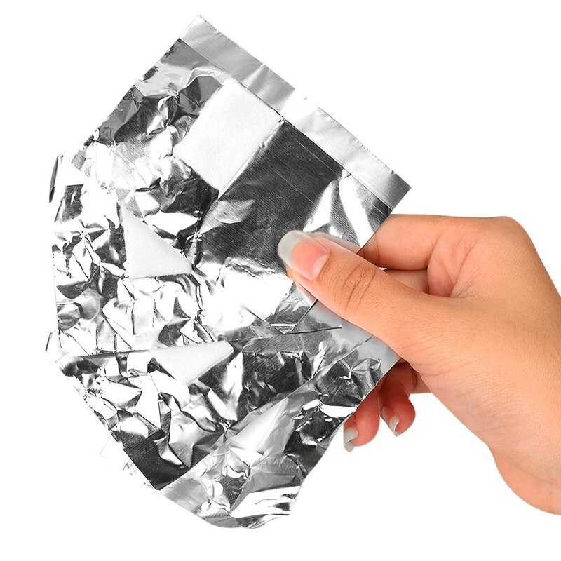 100 stk/parti aluminiumsfolie nail art soak off akryl gel remover makeup værktøj nem rengøring gel neglelak neglefjerning wraps
