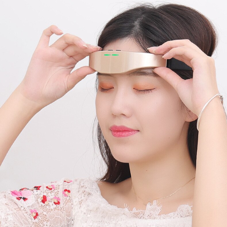 Head Massager Smart Sleep Instrument Electric USB Rechargeable Massager 2 Modes Wireless Stress Relief Therapy Device EK