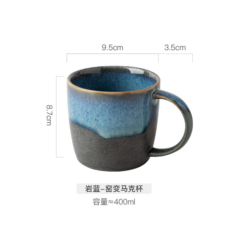 Tasse à café rétro créative, en céramique, Simple, pour le petit déjeuner, pour le lait, l'avoine, l'eau, le thé, G070: 2