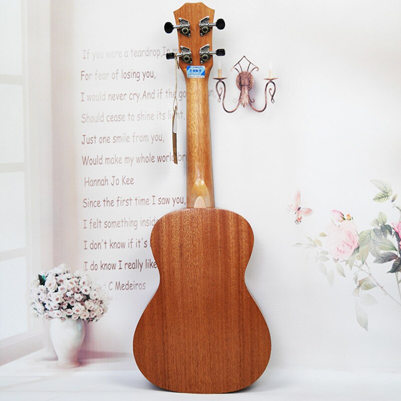 21 inch Ukulele Rosewood Fretboard 4 strings Hawaiian small Guitar Ukulele Electric Ukulele with Pickup EQ Butterfly love flower