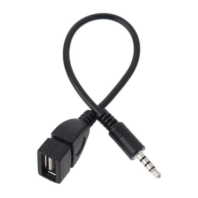 Auto Audio Kabel Otg Vrouwelijke Adapter Aux Naar Usb Mp3 Afspelen Decoder Usb Flash Drive Muziek 3.5Mm Otg Adapter Kabel