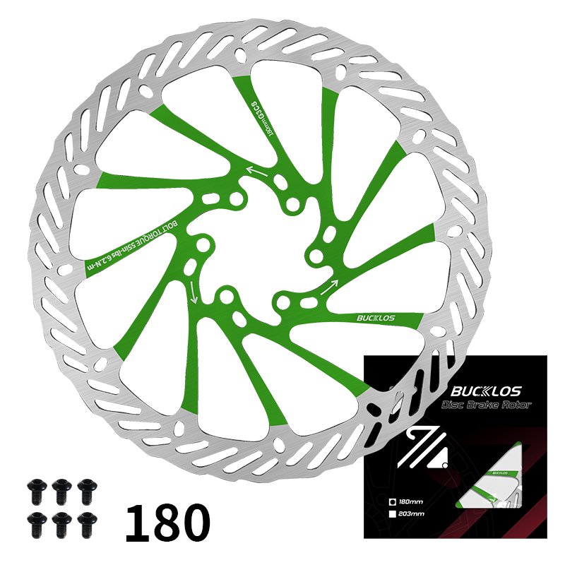 BUCKLOS G3CS Rotor 160MM 180MM 203MM Bicycle Disc Brake Rotor Bike Hydraulic Brakes Rotor High Strength Road MTB Rotors 160: Orange