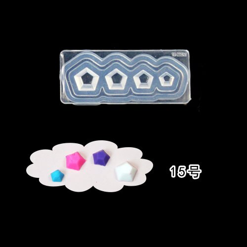 1 stks/partij 3D decortive Acryl Nail Art Mold Tips Decor DIY Verschillende Stijlen Transparant: 15