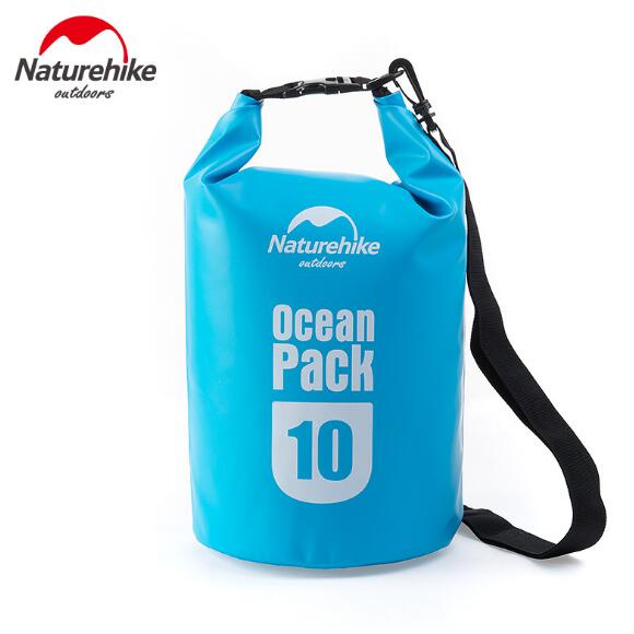 Naturehike 500D Ocean Waterproof Bag Outdoor River Upstream Drifting Bag Mobile Phone Clothing Waterproof Bag Shoulder Bag: 20L blue