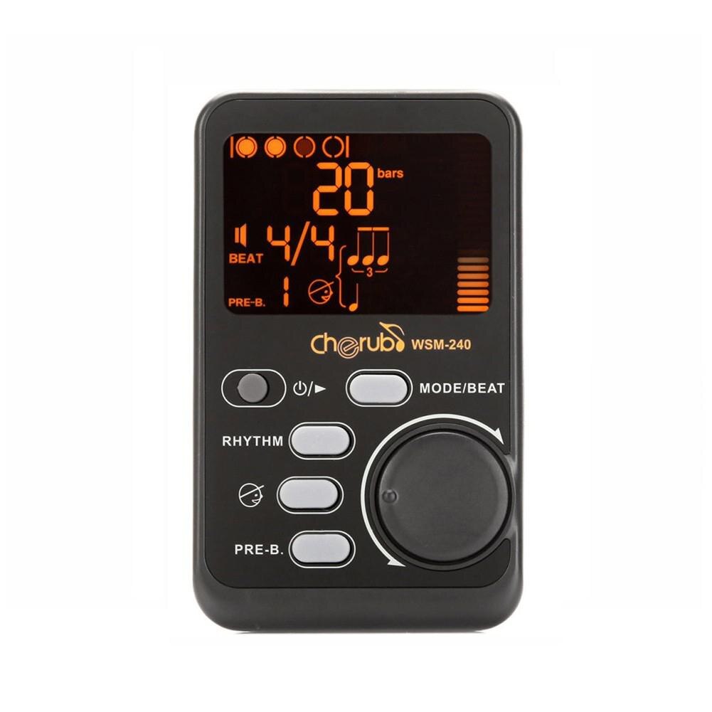 WSM-240 Portable Guitar Piano Metronome Digital LCD Clip-on Tuner Metronom for guitar Violin Bass Musical Instruments Universal