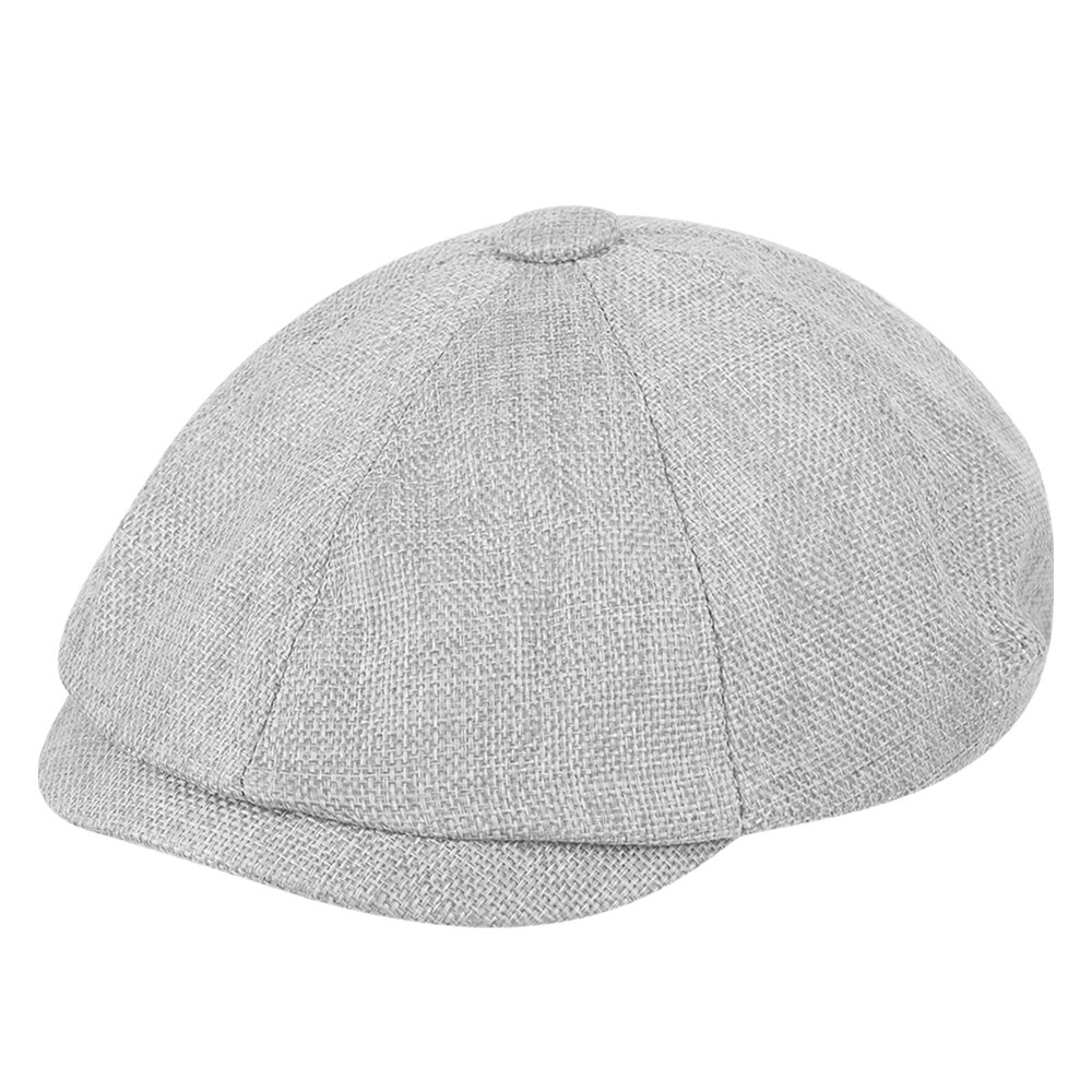 Béret décontracté pour hommes, casquette unisexe, béret rétro Vintage, tendance sauvage, printemps automne été: Light Gray