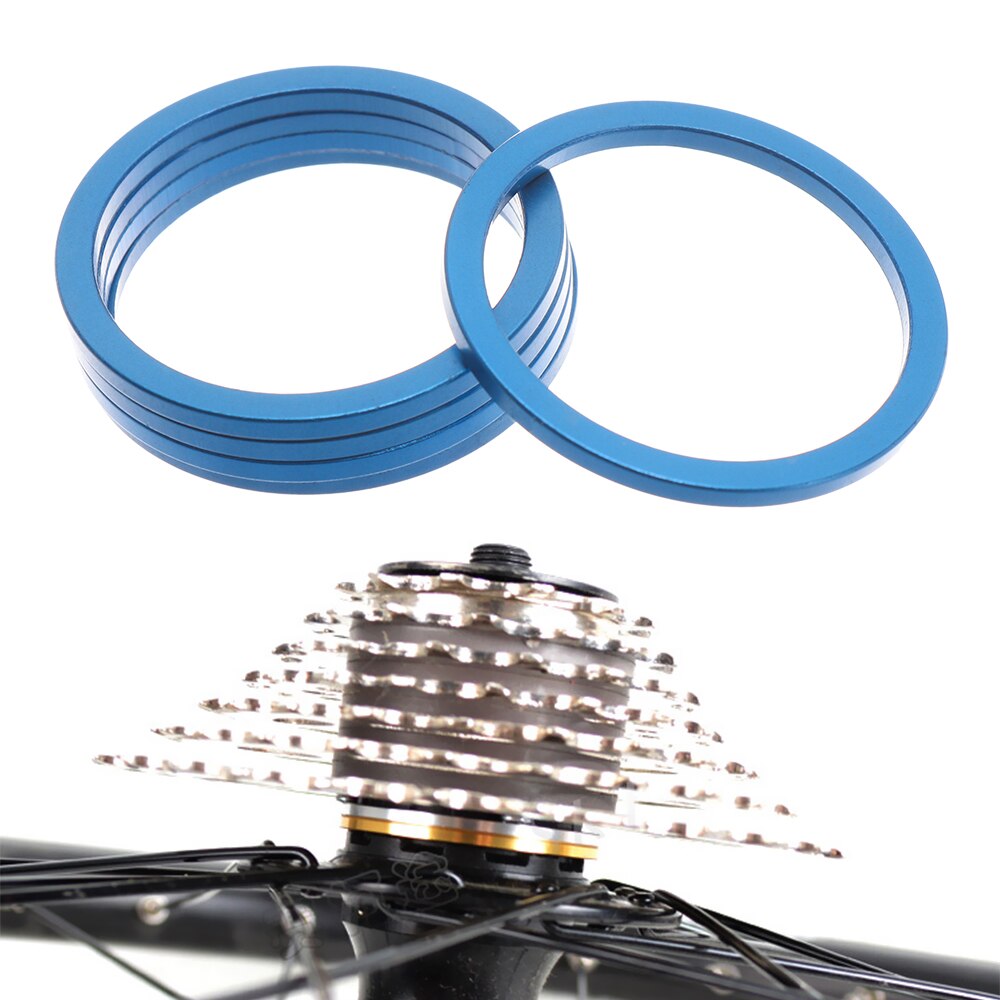 5 pçs bicicleta colorido volante hub espaçadores da bicicleta suporte inferior arruela ciclismo eixo arruela gap roda livre peças da bicicleta