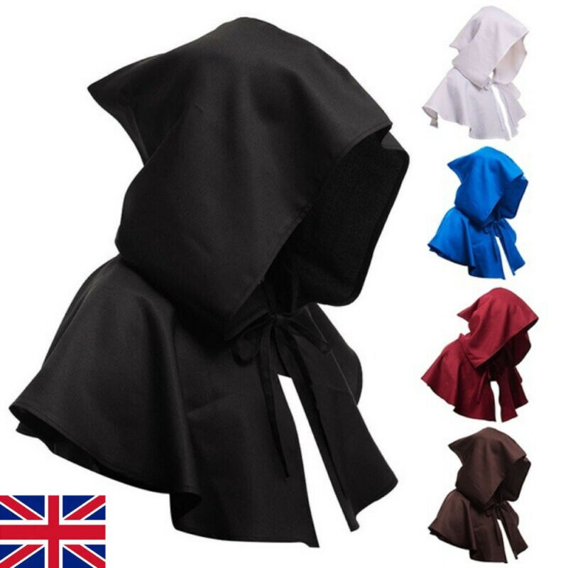 Halloween-hupullinen viitta lyhyt viitta keskiaikainen noituuden viitta viitta puku unisex-asu noitavelho fancy mekko